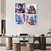 4-Piece Set - Stitch And Disney Princesses Series-Full Round Diamond Painting 30*30CM