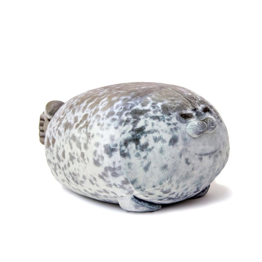 Angry Blob Seal Pillow | Grumpy Seal Blob Plush Pillow | Cute Plushie Doll | Fluffy Kawaii Plushies | Animal Plush Toy