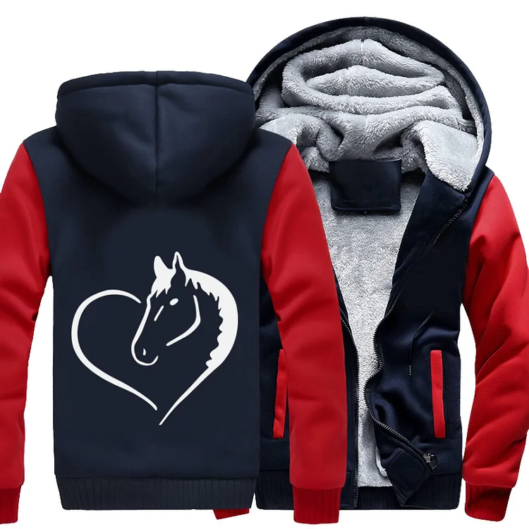 Horse And Heart, Horse Fleece Jacket