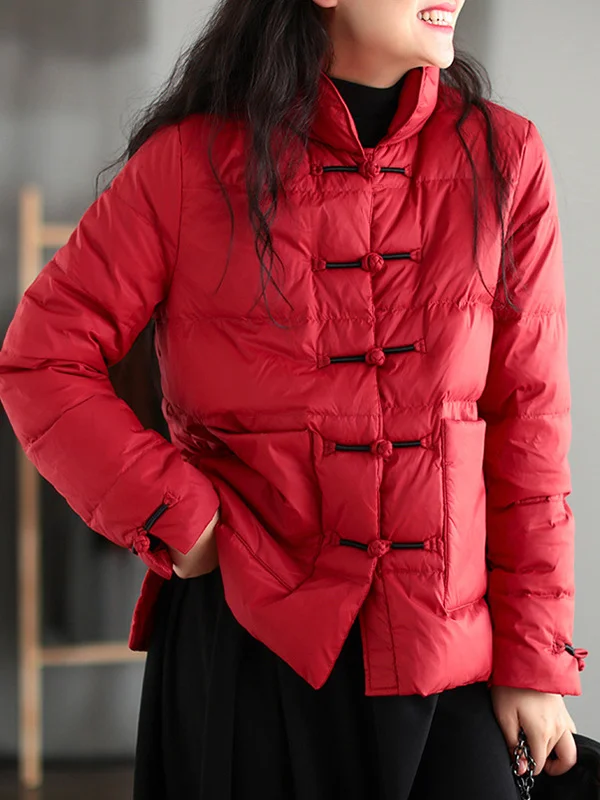 Original Solid Stand Collar Duck Down Coat