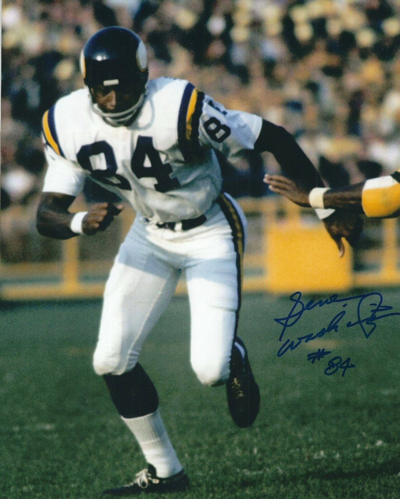 Signed 8x10 GENE WASHINGTON Minnesota Vikings Autographed Photo Poster painting - w/COA