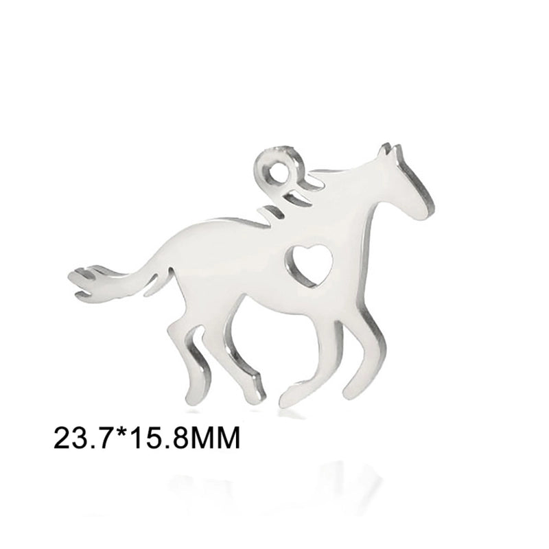 1 Piece 304 Stainless Steel Animal Pendant Jewelry Accessories
