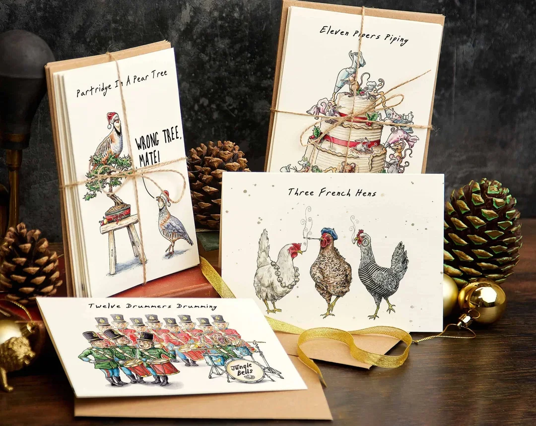 Twelve Days Of Christmas Card Set trabladzer