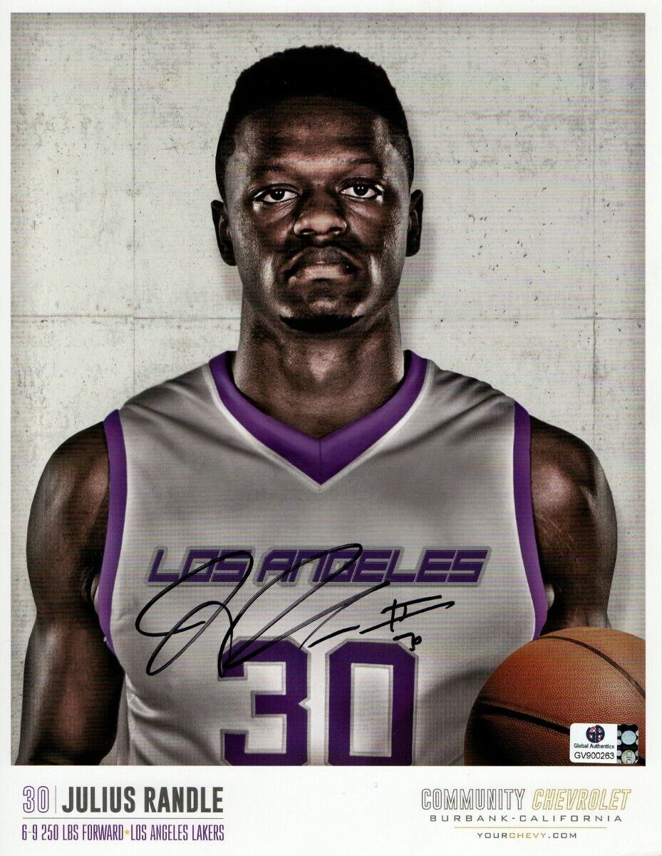 Julius Randle Autographed 8.5X11 Photo Poster painting Los Angeles Lakers Chevy Promo GV900263