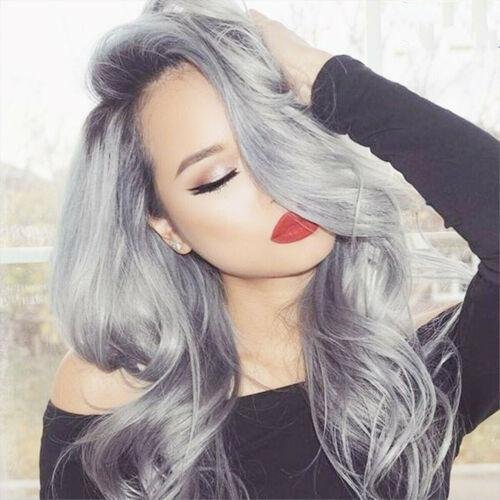US Mall Lifes® | Special Gray Virgin Brazilian 360 Lace Wig Body Wave | 100% High-Density Hair Wig US Mall Lifes