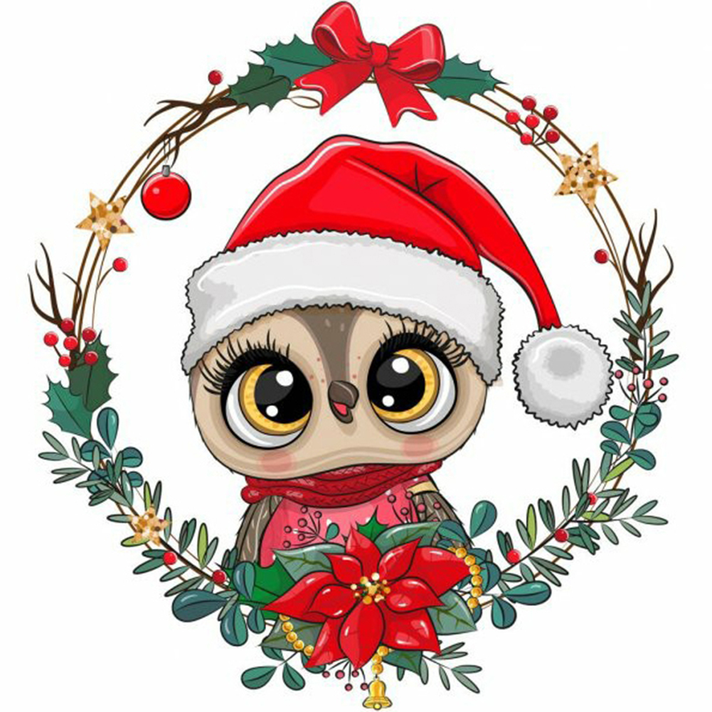 

Christmas Owl - Round Drill Diamond Painting - 30*30CM, 501 Original
