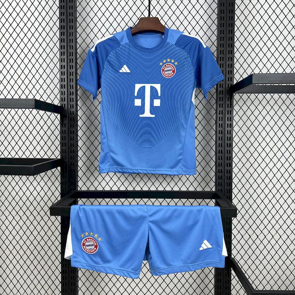 2025-2026 KIDS FC Bayern Munich Goalkeeper Football Shirt 1:1 Thai Quality- Maxi Kit