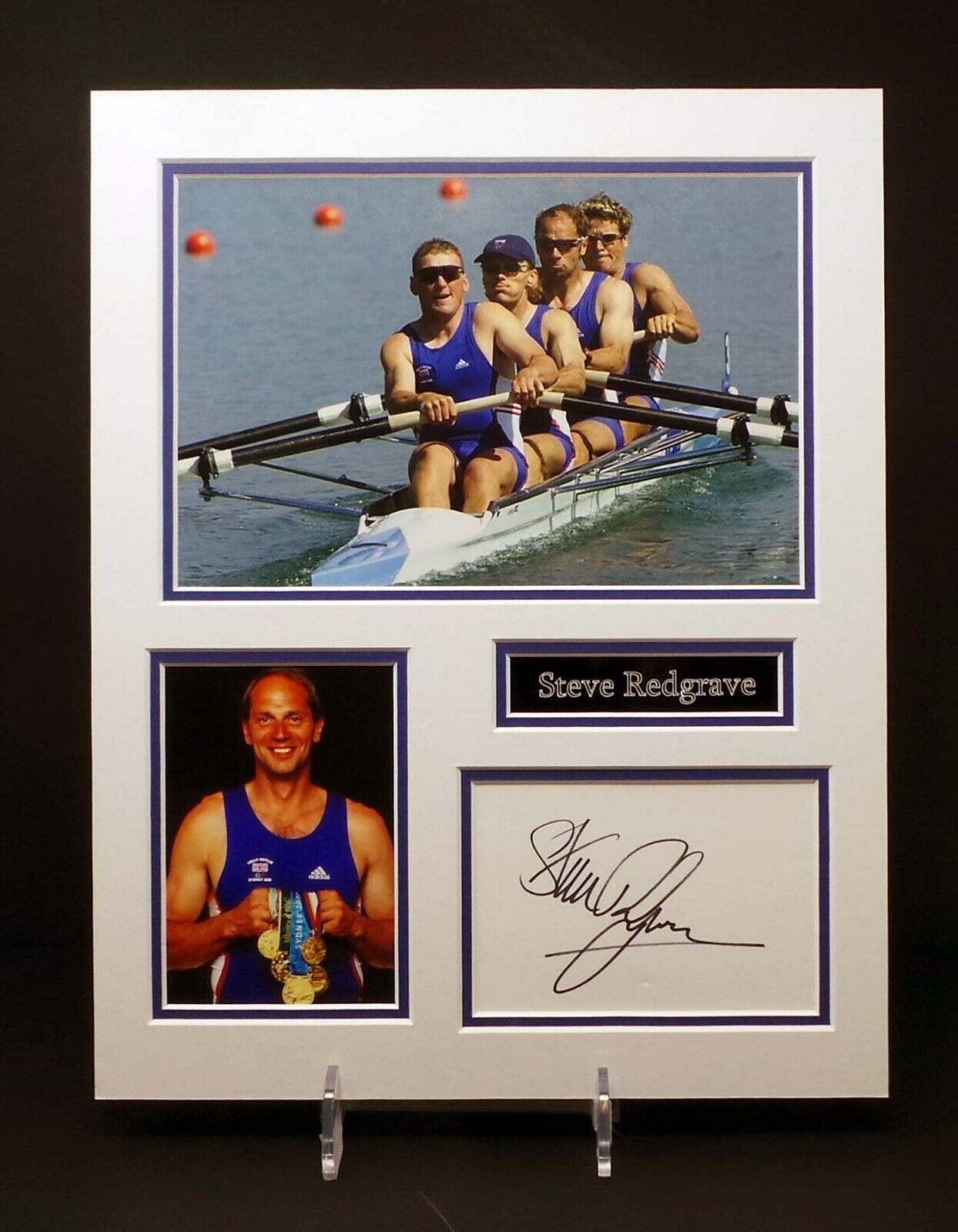 Steve REDGRAVE Signed Mounted Photo Poster painting Display AFTAL RD COA Olympic Gold Medalist