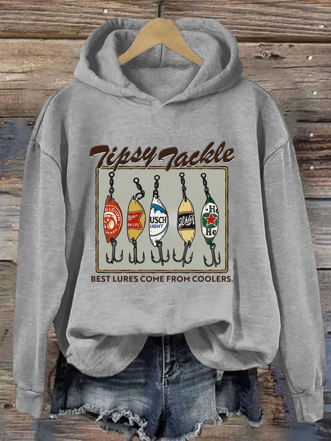 Tipsy Tackle Beer Fishing Hoodie