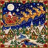 Xmas Santa Framed Special Shape Diamond Painting Kit 25x25cm