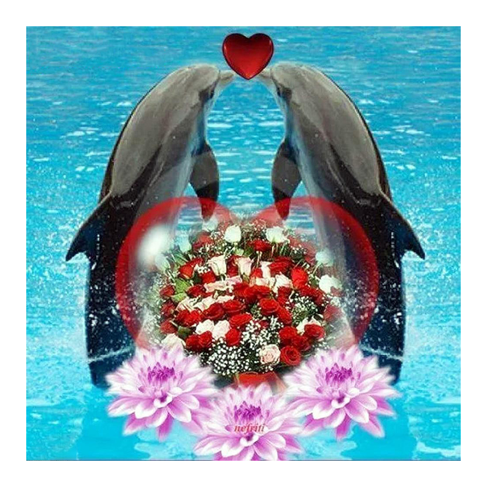 

Dolphin - Square Drill Diamond Painting - 40*40CM, 501 Original