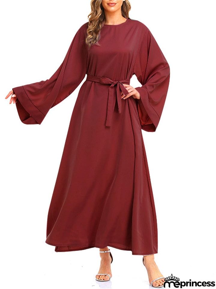 Women's Muslim Liturgical Spring Fall Middle Eastern Dresses