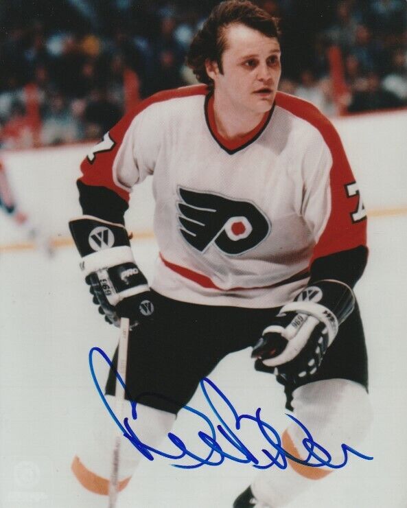 VINTAGE BILL BARBER SIGNED PHILADELPHIA FLYERS 8x10 Photo Poster painting #1 Autograph