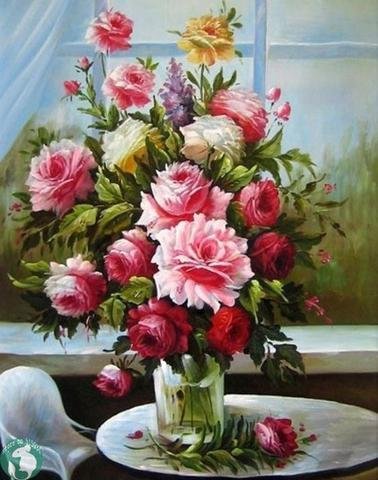 Paint by Numbers Kit for Adults by Alto Crafto - Flowers Painting、bestdiys、sdecorshop