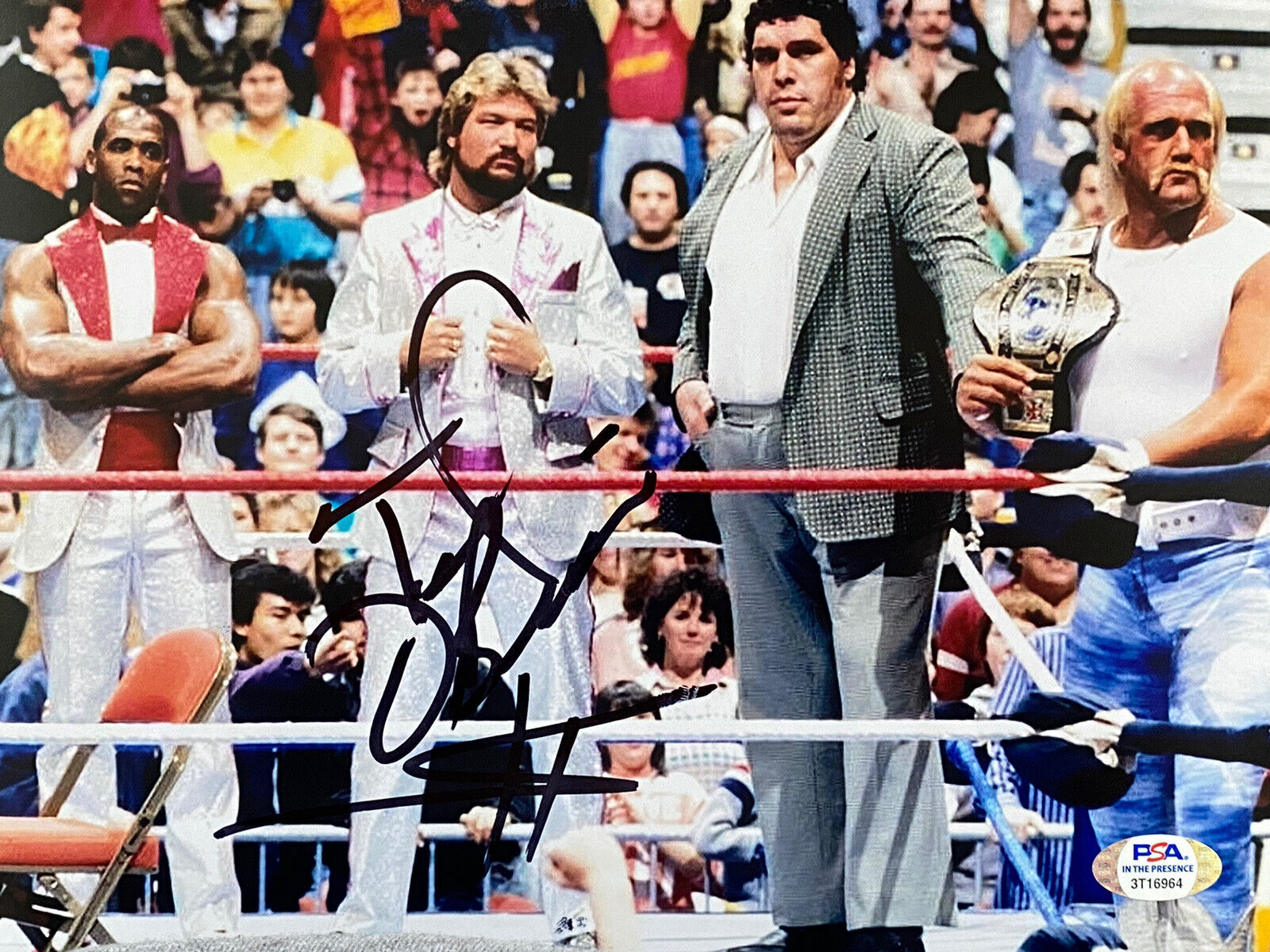 Ted DiBiase MILLION DOLLAR MAN Signed WWE WWF Wrestling 8x10 Photo Poster painting PSA COA