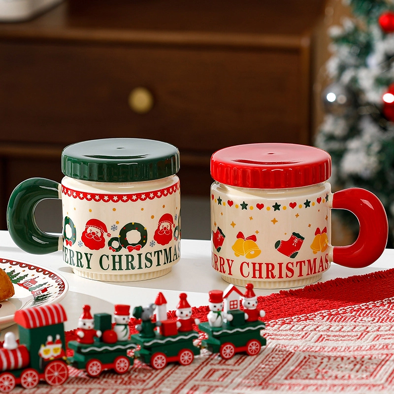 Christmas Casual Christmas Tree Santa Claus Gingerbread Ceramics Mug 1 Piece