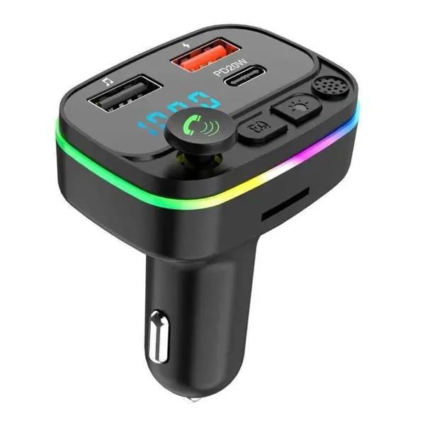 New Charger Bluetooth-compatible 5.0 Fm Transmitter Hands-free Calling Dual Usb Music Player Car Audio Receiver