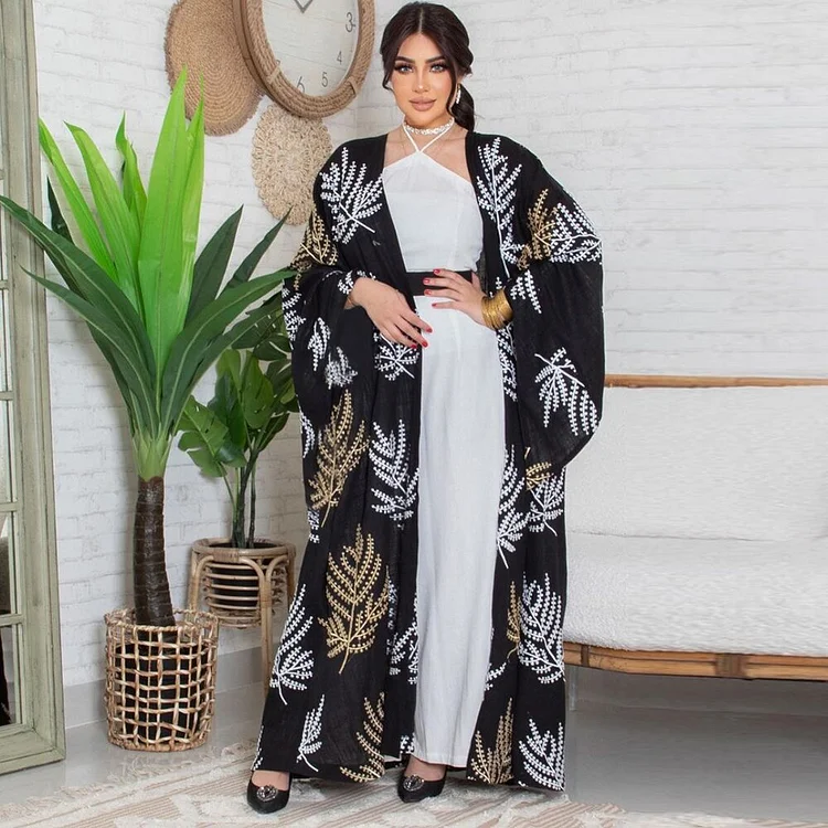 African Americans fashion QFY Abayas For Women Dubai 2022 Luxury 2 Piece Set Long Sleeve Boubou And Halterneck Dress Suit Muslim Kaftan Islamic Clothing Ankara Style QueenFunky