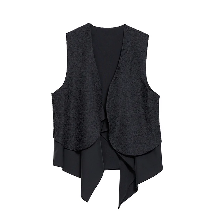 Niche Design Multi-Layer Sleeveless Vest