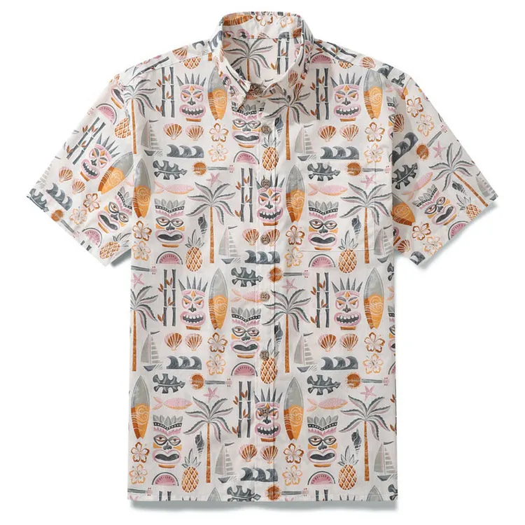 2025 Summer Men's Casual Fashion Printed Short-Sleeve Shirt