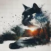 Cat-11CT Counted Cross Stitch 40*40cm/15.75*15.75in tapestrymarket