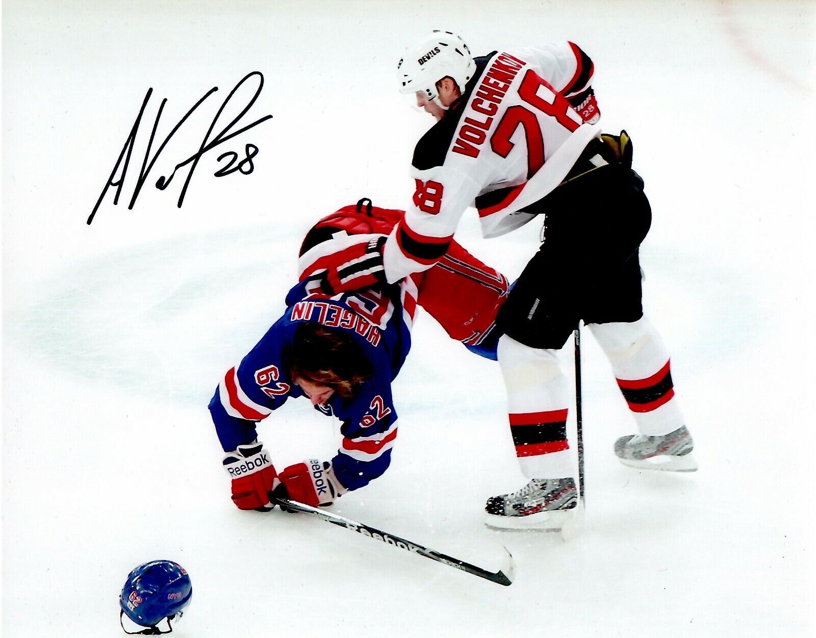 Anton Volchenkov autographed signed 8x10 Photo Poster painting NHL New Jersey Devils