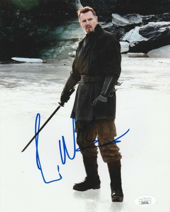 RARE AUTHENTIC LIAM NEESON SIGNED RA'S AL GHUL 8x10 Photo Poster painting! BATMAN BEGINS JSA COA