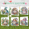 6pcs DIY Easter Diamond Painting Greeting Cards