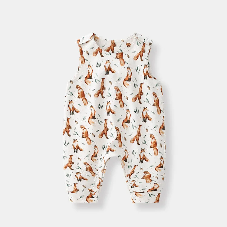 Baby Organic Cotton Fox Sleeveless Romper