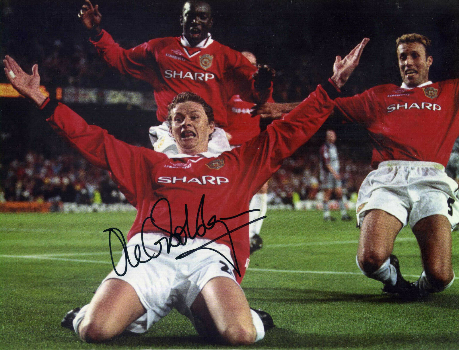 OLE GUNNAR SOLKSJAER Signed Photo Poster paintinggraph - Manchester United & Norway - Preprint