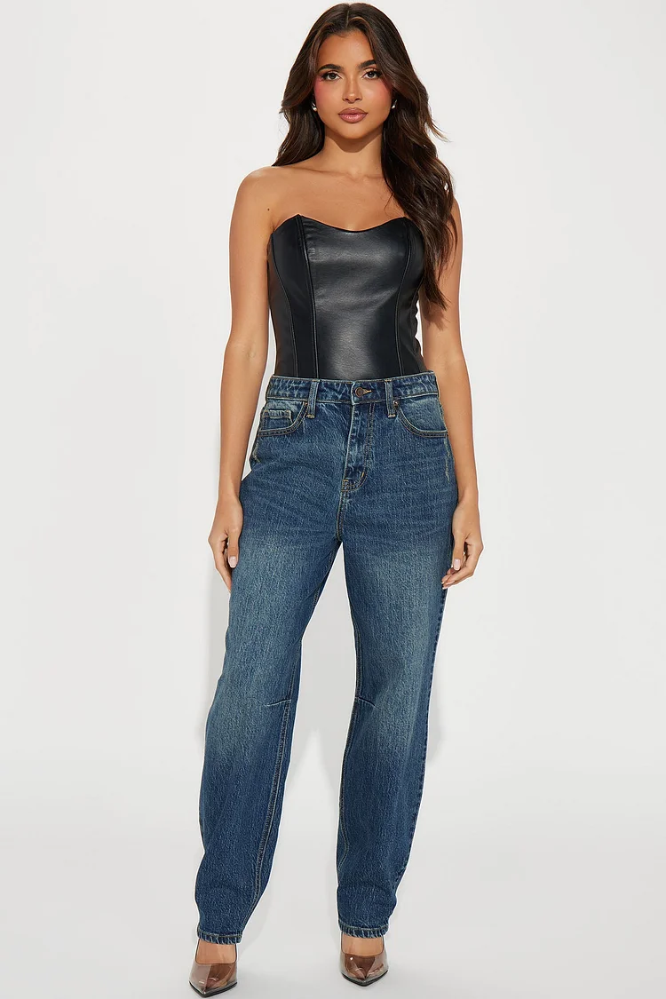 This Feeling Tinted Relaxed Jeans - Dark Wash