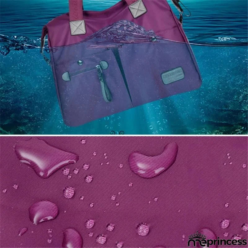 Casual Style Waterproof Multi-Pocket Zipper Crossbody Shoulder Bag