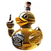 Prank Duck Glass Wine Bottle Middle Finger Whisky Dog Bottle Decanter for Bar