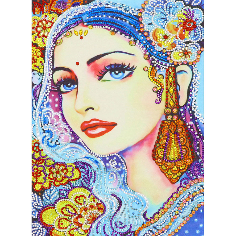 

30*40CM-Beauty Rhinestone-Special Shaped Diamond Painting, 501 Original