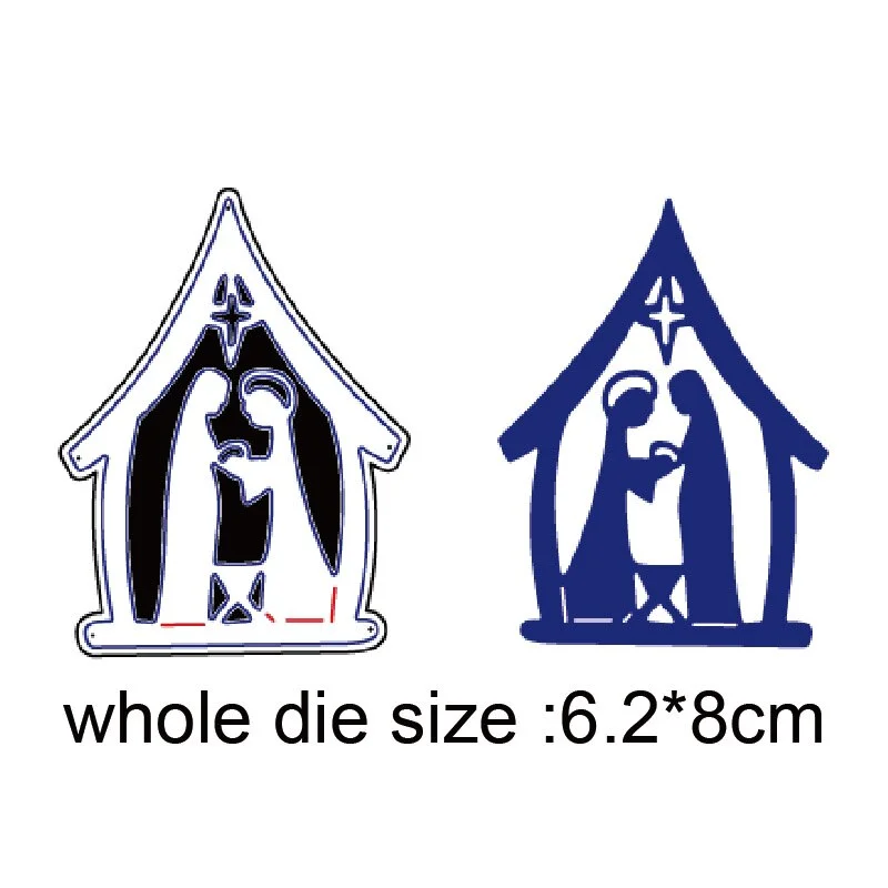 Metal Cutting Dies Cut Die Mold Nativity Ornament Decoration Scrapbooking Dies Craft Album Knife Mould Blade Punch Stencils Dies
