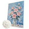 (30x40cm)DIY Pearl Painting Framed Flower Handmade Pearl Material Art Kit Living Room Decor