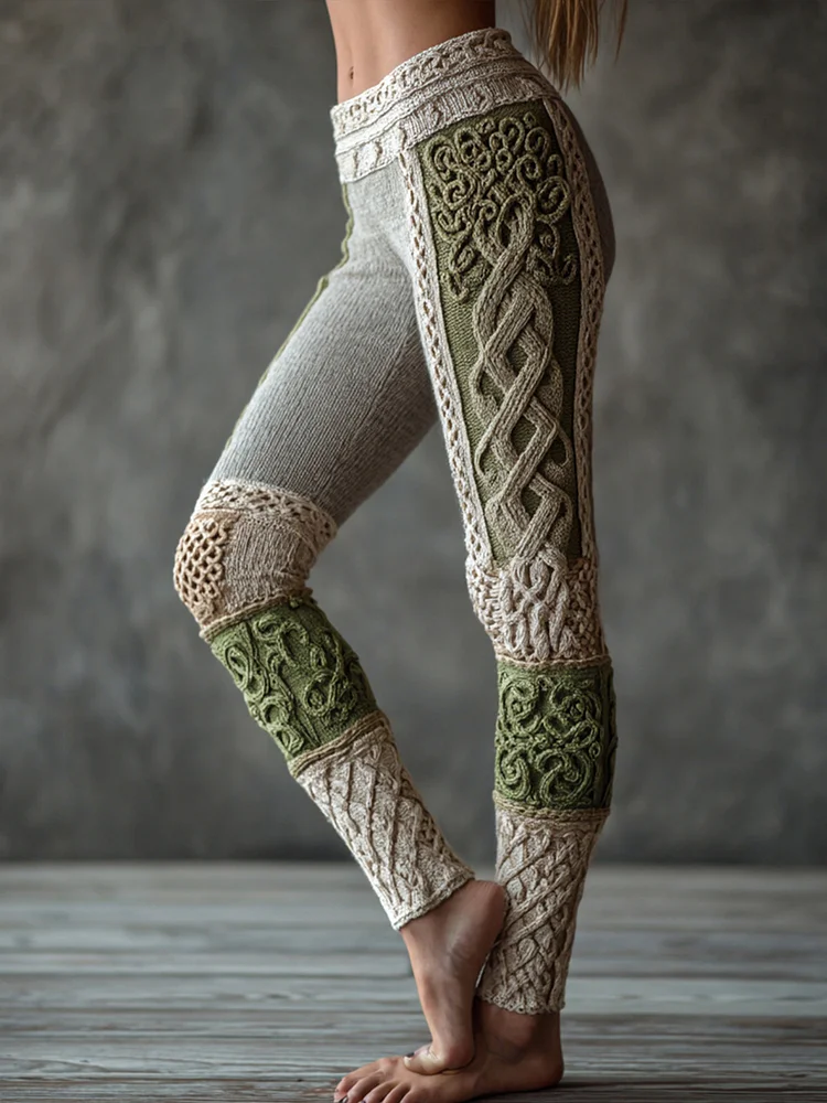 Frauen keltischer Knoten Baum des Lebens Muster Gem&uuml;tliche Leggings