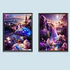 2Pcs/set Diamond Painting-5D Full Round Drill Fantasy Path(40*30 CM)