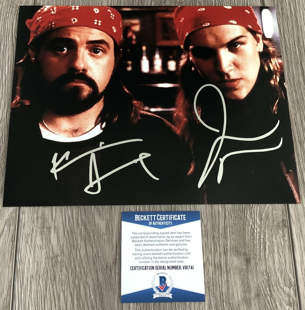 KEVIN SMITH JASON MEWES JAY & SILENT BOB SIGNED DOGMA 8x10 Photo Poster painting wPROOF BAS COA