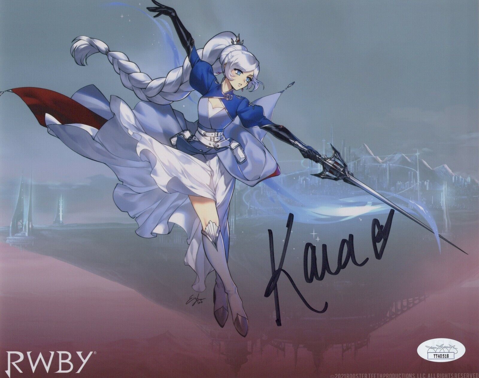 KARA EBERLE Hand Signed 8x10 RWBY Photo Poster painting Authentic Autograph JSA COA Cert