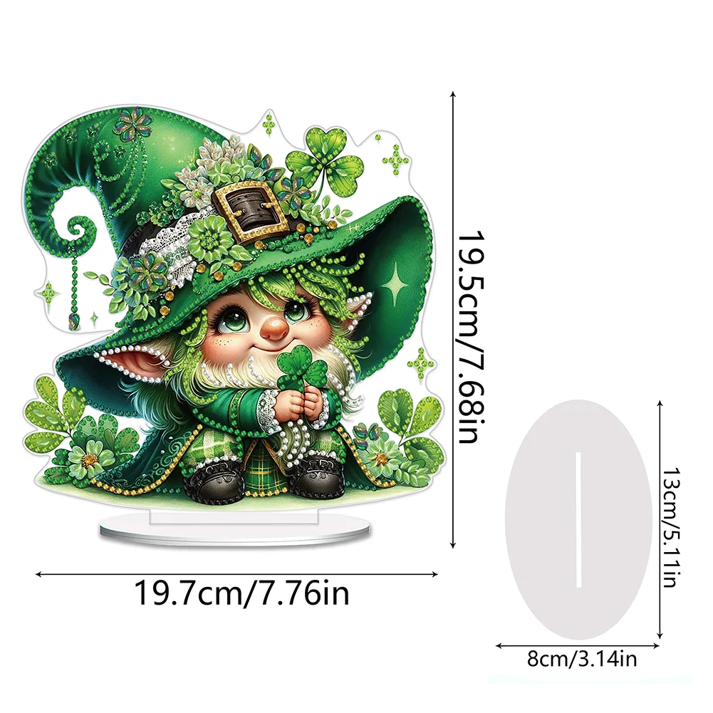 DIY St. Patricks Day Goblin Diamond Painting Tabletop Ornaments Bedroom Table Decor