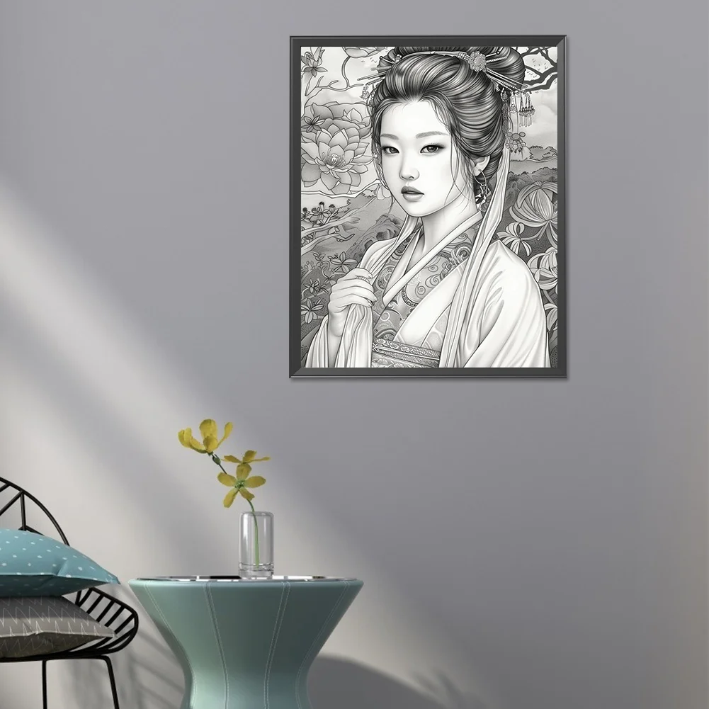 Diamond Painting - Full Round Drill - Ancient Style Beauty(Canvas|40*50cm)
