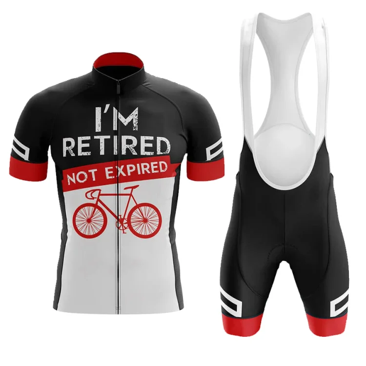 I'M Retired Not Expired Men's Short Sleeve Cycling Kit