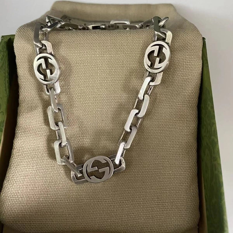 High Version Retro Plus 3G Letter Bracelet Pure White Copper Light Luxury Couple Men’s And Women’s Valentine’s Day Gift Factory Outlet