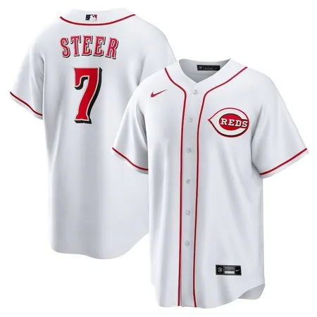 Men's Cincinnati Reds #7 Spencer Steer  White Home Limited Player Jersey 5X8H