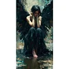 (Big Size)Fallen Angel - 11CT Stamped Cross Stitch - 40*70cm - Halloween