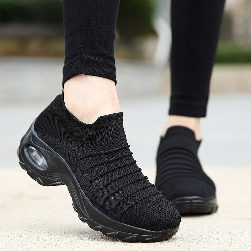New Platform Sneakers Women Shoes Breathable Casual Shoes Woman Fashion Height Increasing Ladies Shoes Zapatos De Mujer