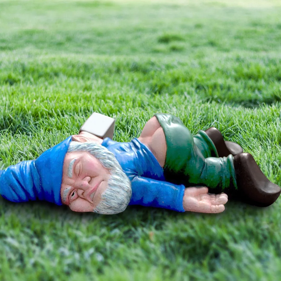 Creative Funny Drunk Dwarf Outdoor Garden Statue Decoration