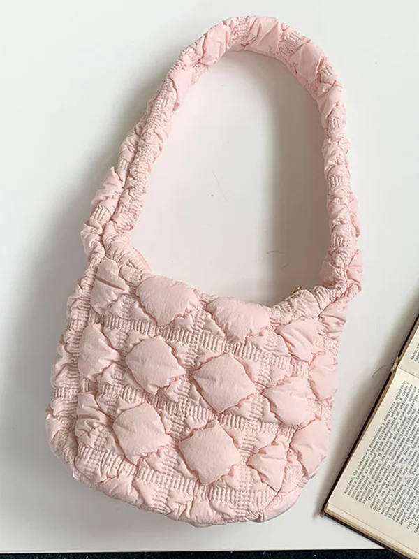 Cute Pleated Rhombic Shoulder Bags Handbags