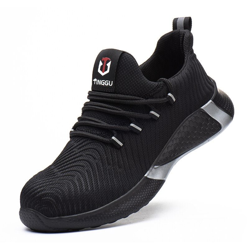 Men Safety Work Shoes with Steel Toe Cap Puncture-Proof Walking Felt Boots Insulation 6KV Lightweight Breathable Fashion Sneaker